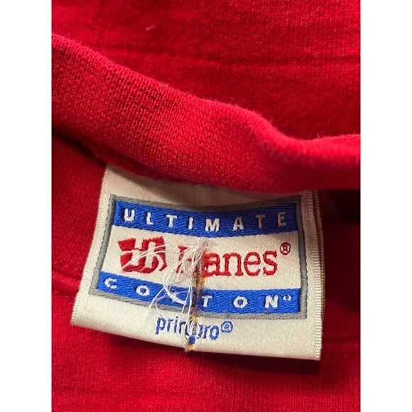 VTG Hanes Ultimate Print Pro Mens XL Red Sweatshirt Adult Cotton Polyester Blend - Picture 3 of 11